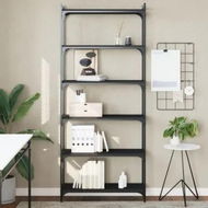 Detailed information about the product Bookcase 6-Tier Black 80x30x188 cm Engineered Wood