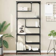 Detailed information about the product Bookcase Black 81x36x176 cm Engineered Wood