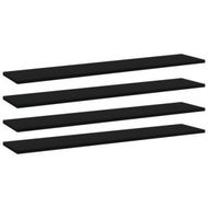 Detailed information about the product Bookshelf Boards 4 Pcs Black 100x20x1.5 Cm Engineered Wood.