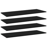 Detailed information about the product Bookshelf Boards 4 Pcs Black 100x40x1.5 Cm Engineered Wood.