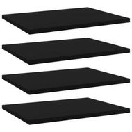 Detailed information about the product Bookshelf Boards 4 Pcs Black 40x30x1.5 Cm Engineered Wood.