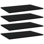 Detailed information about the product Bookshelf Boards 4 Pcs Black 60x40x1.5 Cm Engineered Wood.