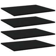 Detailed information about the product Bookshelf Boards 4 Pcs Black 60x50x1.5 Cm Engineered Wood.