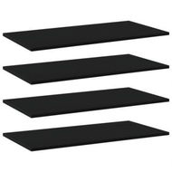 Detailed information about the product Bookshelf Boards 4 Pcs Black 80x40x1.5 Cm Engineered Wood.