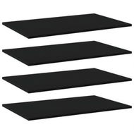 Detailed information about the product Bookshelf Boards 4 Pcs Black 80x50x1.5 Cm Engineered Wood.