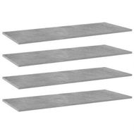 Detailed information about the product Bookshelf Boards 4 Pcs Concrete Grey 100x40x1.5 Cm Engineered Wood.