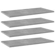 Detailed information about the product Bookshelf Boards 4 Pcs Concrete Grey 60x30x1.5 Cm Engineered Wood.