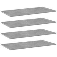 Detailed information about the product Bookshelf Boards 4 Pcs Concrete Grey 80x40x1.5 Cm Engineered Wood.