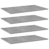 Detailed information about the product Bookshelf Boards 4 Pcs Concrete Grey 80x50x1.5 Cm Engineered Wood.