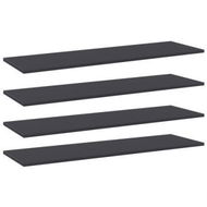 Detailed information about the product Bookshelf Boards 4 Pcs Grey 100x30x1.5 Cm Engineered Wood.