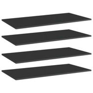 Detailed information about the product Bookshelf Boards 4 Pcs High Gloss Black 80x20x1.5 Cm Engineered Wood.