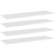 Detailed information about the product Bookshelf Boards - 4 Pcs High Gloss White 100x30x1.5 Cm Engineered Wood.