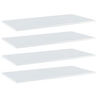 Detailed information about the product Bookshelf Boards 4 Pcs High Gloss White 100x50x1.5 Cm Engineered Wood.