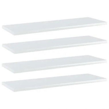 Bookshelf Boards 4 pcs High Gloss White 60x20x1.5 cm Engineered Wood