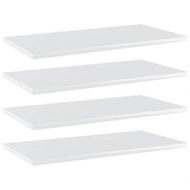 Detailed information about the product Bookshelf Boards 4 Pcs High Gloss White 60x30x1.5 Cm Engineered Wood.