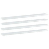 Detailed information about the product Bookshelf Boards 4 pcs High Gloss White 80x10x1.5 cm Engineered Wood