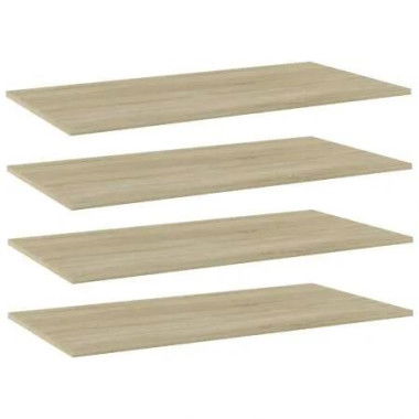 Bookshelf Boards 4 pcs Sonoma Oak 80x20x1.5 cm Engineered Wood