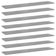 Detailed information about the product Bookshelf Boards 8 Pcs Concrete Grey 100x20x1.5 Cm Engineered Wood.