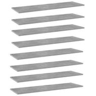 Detailed information about the product Bookshelf Boards 8 Pcs Concrete Grey 100x30x1.5 Cm Engineered Wood.