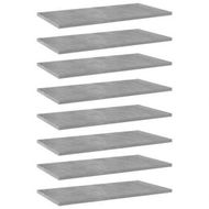 Detailed information about the product Bookshelf Boards 8 Pcs Concrete Grey 60x30x1.5 Cm Engineered Wood.