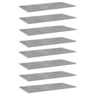 Detailed information about the product Bookshelf Boards 8 Pcs Concrete Grey 80x20x1.5 Cm Engineered Wood.