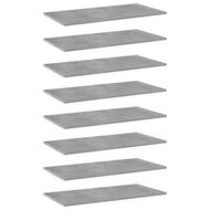 Detailed information about the product Bookshelf Boards 8 Pcs Concrete Grey 80x40x1.5 Cm Engineered Wood.