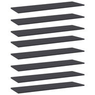 Detailed information about the product Bookshelf Boards 8 Pcs Grey 100x30x1.5 Cm Engineered Wood.