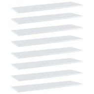 Detailed information about the product Bookshelf Boards - 8 Pcs High Gloss White 100x30x1.5 Cm Engineered Wood.