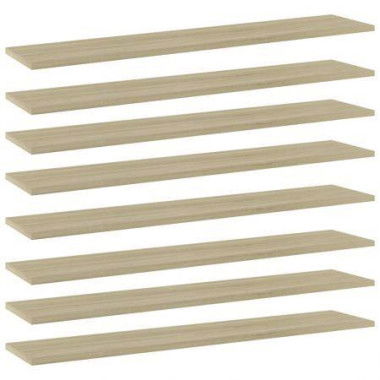 Bookshelf Boards 8 Pcs Sonoma Oak 100x20x1.5 Cm Engineered Wood.