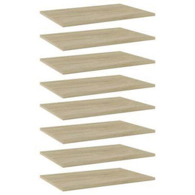 Bookshelf Boards 8 Pcs Sonoma Oak 60x40x1.5 Cm Engineered Wood.