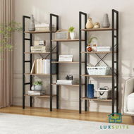 Detailed information about the product Bookshelf Display Tier Shelf CD DVD Photo Storage Media Rack Plant Ornament Holder Metal Shelving Black Room