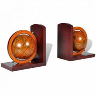 Detailed information about the product Bookstand World Map Globe Bookend Classic A Pair