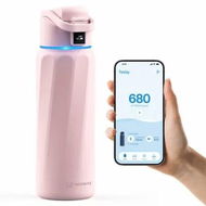 Detailed information about the product BOOST Smart Water Bottle with Reminder and Tracker - Double Wall Vacuum Insulated Stainless Steel, Wide Mouth 32 oz, Ideal Gift - Pink