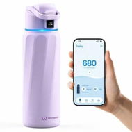 Detailed information about the product BOOST Smart Water Bottle with Reminder and Tracker - Double Wall Vacuum Insulated Stainless Steel, Wide Mouth 32 oz, Ideal Gift - Purple