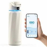 Detailed information about the product BOOST Smart Water Bottle with Reminder and Tracker - Double Wall Vacuum Insulated Stainless Steel, Wide Mouth 32 oz, Ideal Gift - White