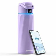 Detailed information about the product Boost Smart Water Bottle with Reminder to Drink Water, 24oz Stainless Steel Vacuum Insulated Water Bottle, Wide Mouth Water Tracker Bottle with APP-Purple
