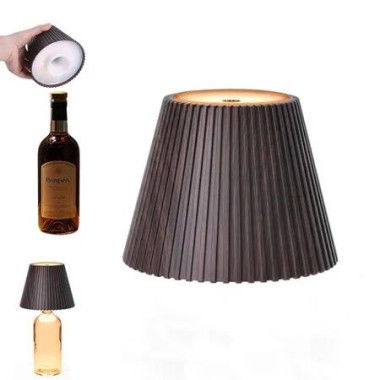 Bottle Lamp for Bar Decor, 3 Level Brightness Lampshades for Table Lamps, RGB Lamp for Bedroom, Black