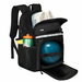 Bowling Backpack with Shoe Compartment,Single Ball Bowling Bag with Padded Holder,Fits Shoes Up to Size 16, Nylon Bowling Ball Carrier with Holes,Black. Available at Crazy Sales for $44.99