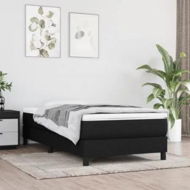 Detailed information about the product Box Spring Bed Frame Black 100x200 cm Fabric