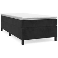 Detailed information about the product Box Spring Bed Frame Black 106x203 cm King Single Size Velvet