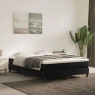 Detailed information about the product Box Spring Bed Frame Black 153x203 cm Queen Size Velvet