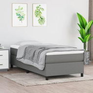 Detailed information about the product Box Spring Bed Frame Dark Grey 107x203 Cm King Single Fabric