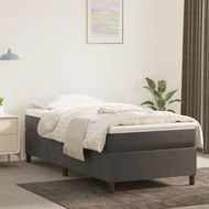 Detailed information about the product Box Spring Bed Frame Dark Grey 107x203 Cm King Single Velvet