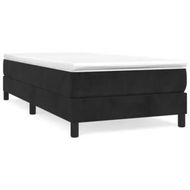 Detailed information about the product Box Spring Bed with Mattress Black 106x203 cm King Single Size Velvet