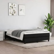 Detailed information about the product Box Spring Bed with Mattress Black 137x187 cm Double Size Fabric