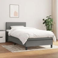 Detailed information about the product Box Spring Bed with Mattress Dark Grey 100x200 cm Fabric