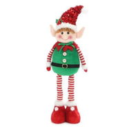 Detailed information about the product Boys 36-46cm Holiday Telescoping Leg Elf Doll Plush Indoor Outdoor Decoration with Santa Hat for Kids Christmas Gift