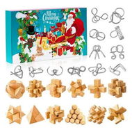 Detailed information about the product Brain Teaser Advent Calendar 2025 for Boys Girls, 24 Days of Christmas Countdown Calendar With 3D Metal and Wooden Puzzle Toys
