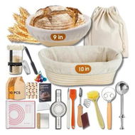Detailed information about the product Bread Baking Tools 50Piece Rattan Banneton Basket Scraper Beater Cutting Set Sourdough Starter Dough Proofing Kitchen Gadgets