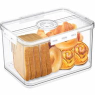 Detailed information about the product Bread Box Bread Boxes,Time Recording Bread Storage Container with Lid,Bread Keeper,White 32.5x22.5x15.3cm